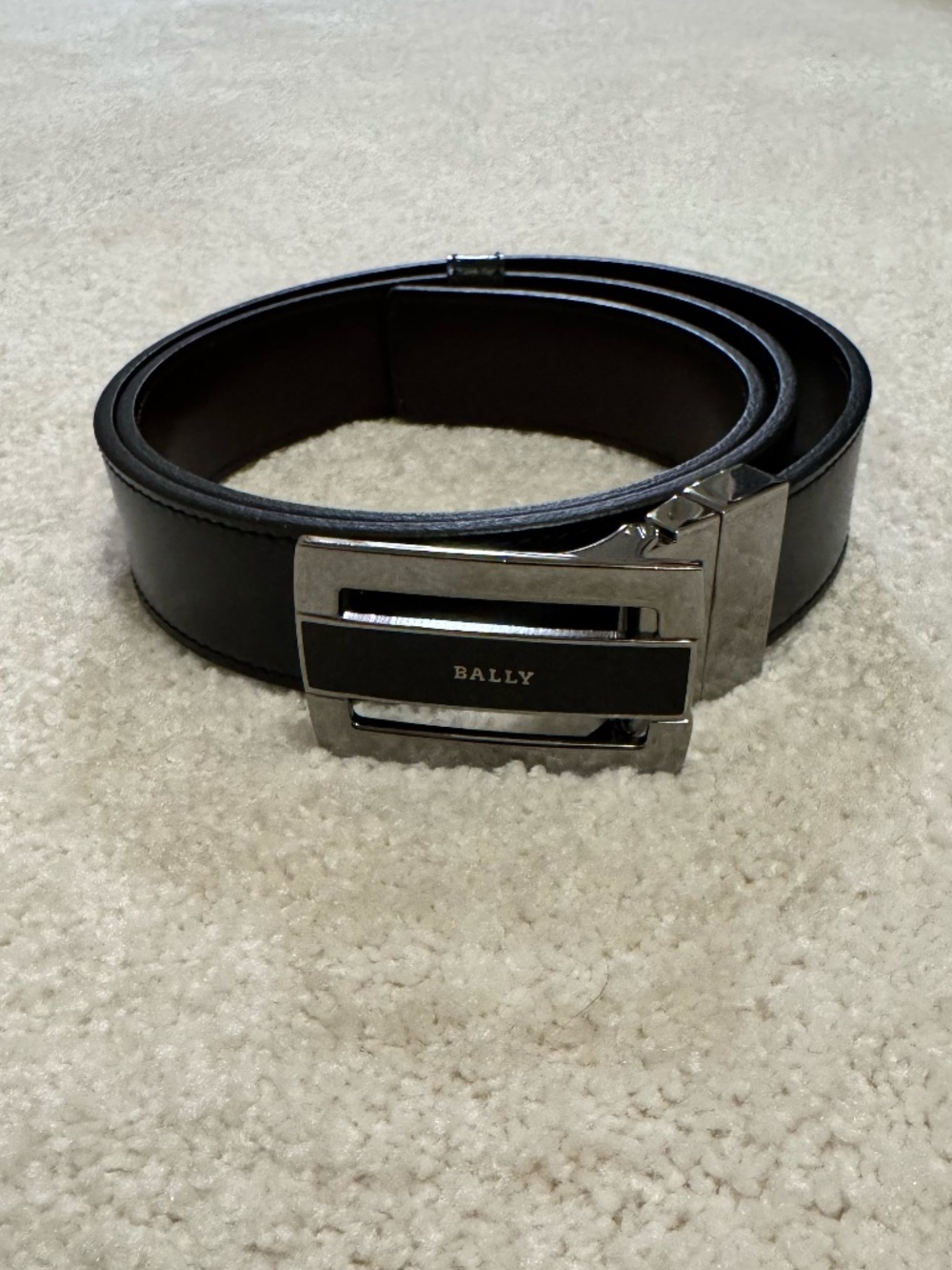 Bally genuine leather black belt